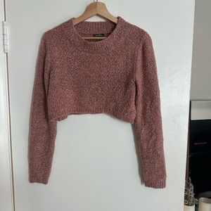Pink knit Cropped Sweater